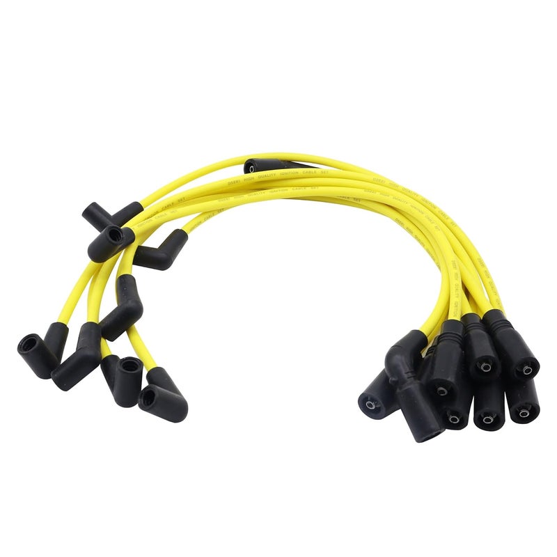 OXCANO 9718Q Ignition Spark Plug Wires Set of 9 Compatible with Cadillac Escalade, Chevrolet C1500 Pickup, C1500 Suburban, GMC C1500 C2500 Pickup, C1500 Suburban, C2500 Suburban, C3500 Pickup, Isuzu - Image 1